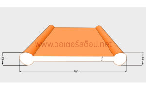 PVC วอเตอร์สต๊อป B6a 6 นิ้ว 2 ปุ่ม หนา 5 มม.