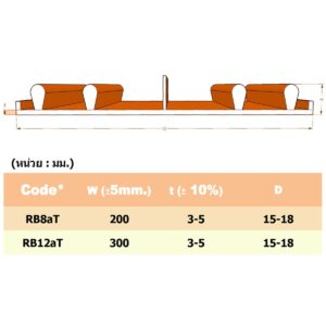 PVC วอเตอร์สต๊อป RB8aT แบบวางพื้น ขนาด 8 นิ้ว