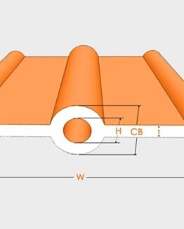 PVC วอเตอร์สต๊อป A12bT 12 นิ้ว 3 ปุ่ม หนา 9.5 มม. (มอก.)