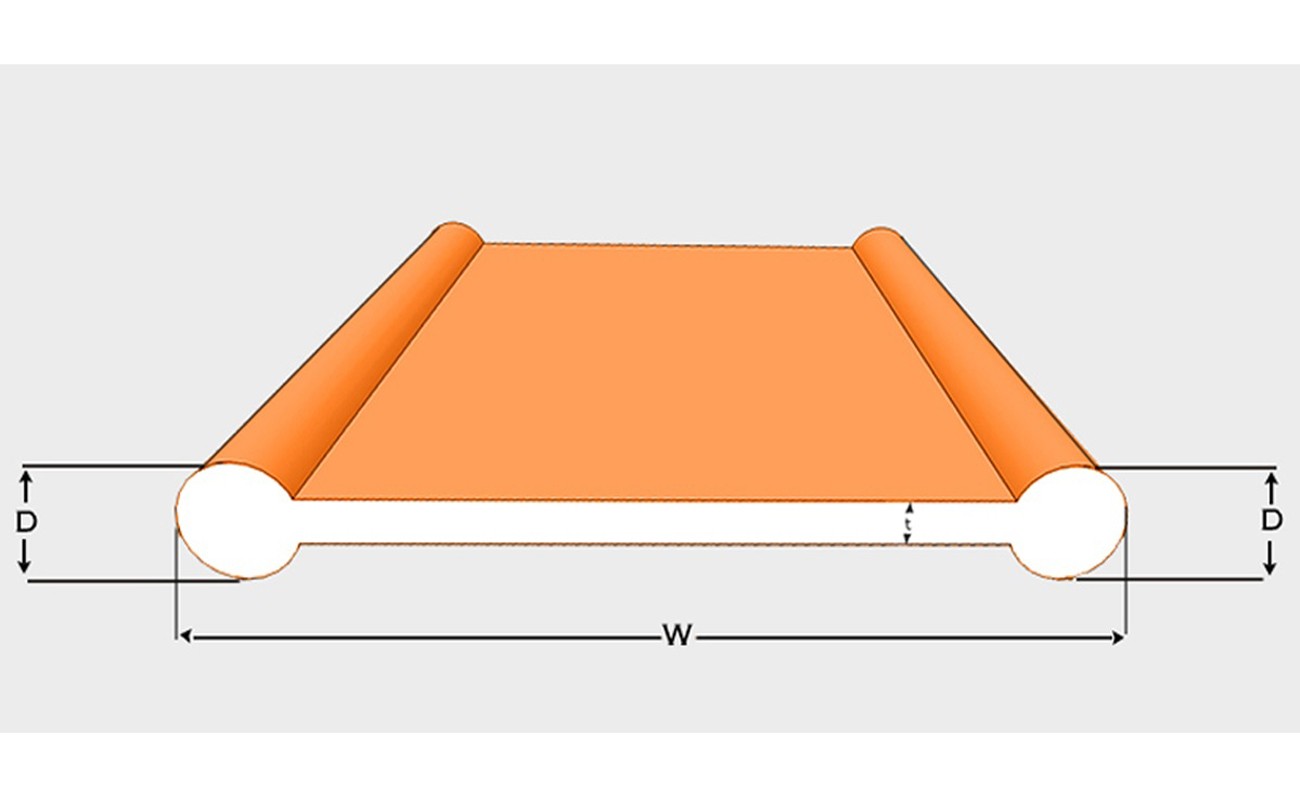 PVC วอเตอร์สต๊อป B6bT 6 นิ้ว 2 ปุ่ม หนา 9.5 มม. (มอก.)